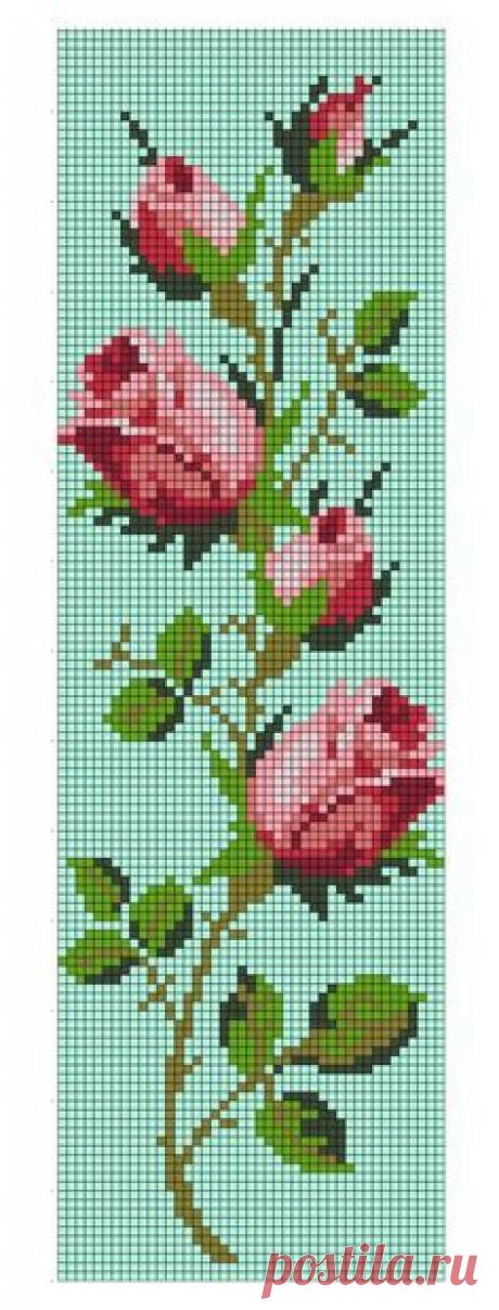 Схема роз для вышивки крестиком бисером