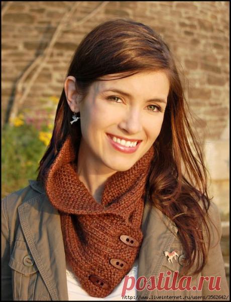 Шаль воротником