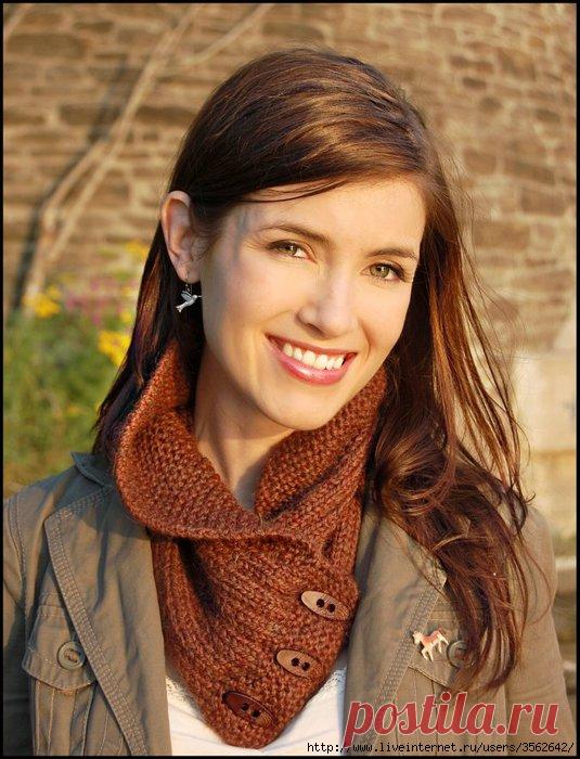 Шаль воротником