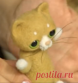 Котенок. Сухое валяние. Видео-МК