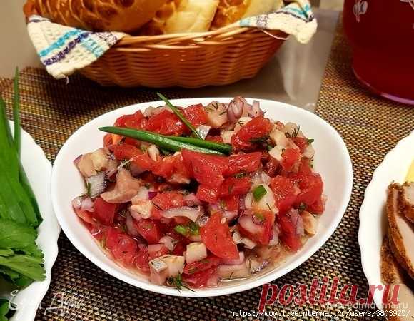 Тартар из сельди с помидорами из серии «кто успел, тот и съел»! — Вкусно!