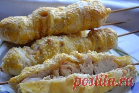 Куриное филе с сыром в тесте