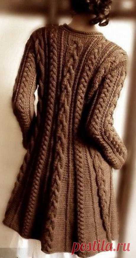 Пальто с узором из кос — Сделай сам, идеи для творчества - DIY Ideas