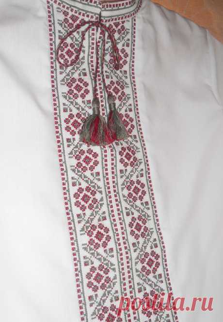 Украінська чоловіча вишиванка &quot;Елегія&quot; - мотиви Прикарпаття