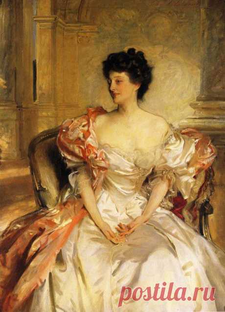 Cora, Countess of Strafford (Cora Smith) 1908. Джон Сингер Сарджент. Описание картины, скачать репродукцию.