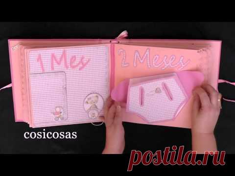 Scrapbooking :Álbum recien nacido 
