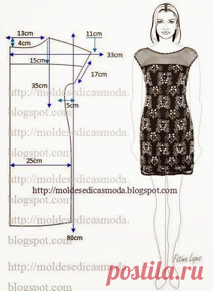 VESTIDO FÁCIL DE FAZER-41 - Moldes Moda por Medida