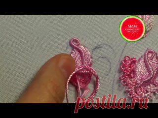 Бразильская Вышивка, бразильская роза, Фриволите иглой