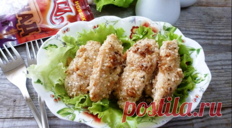 Пикантные куриные брусочки в кунжутной корочке — идеальная закуска — Фактор Вкуса