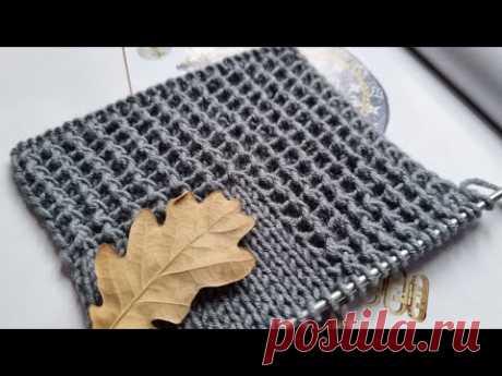 Красивый и доступный способ оформить край изделия на спицах🧶❤️ манжета+планка.