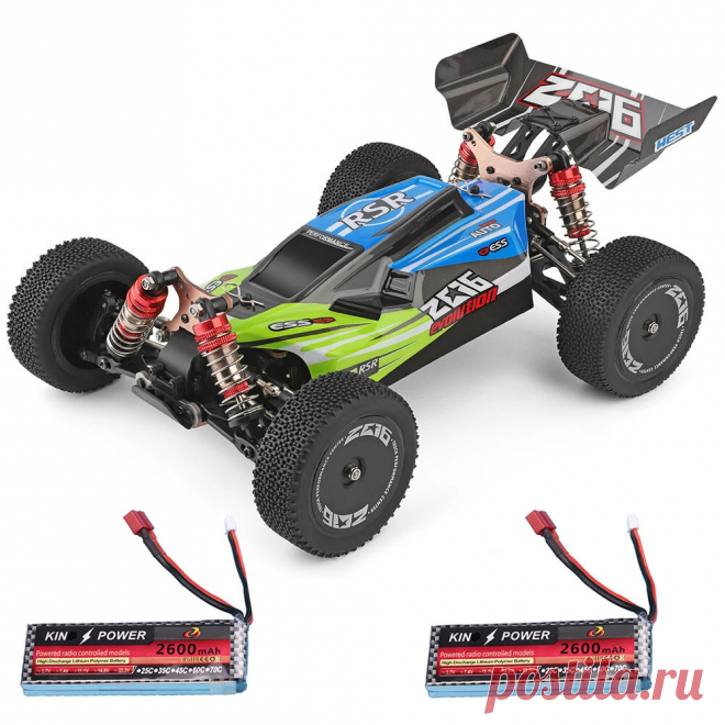 Wltoys 144001 1/14 2.4g 4wd high speed racing rc car vehicle models 60km/h two battery 7.4v 2600mah Sale - Banggood.com