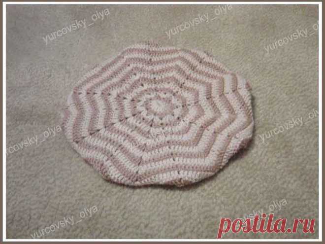 Yurcovsky Olya, Видео курс как связать берет зигзаг крючком, вяжем вместе берет зигзаг крючком, вязание для начинающих