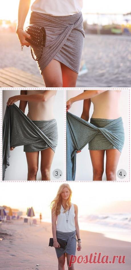 Опять юбка из шарфа / Как носить? /