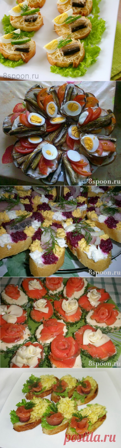 Праздничные бутерброды: вкусные рецепты с фото | 8 Ложек