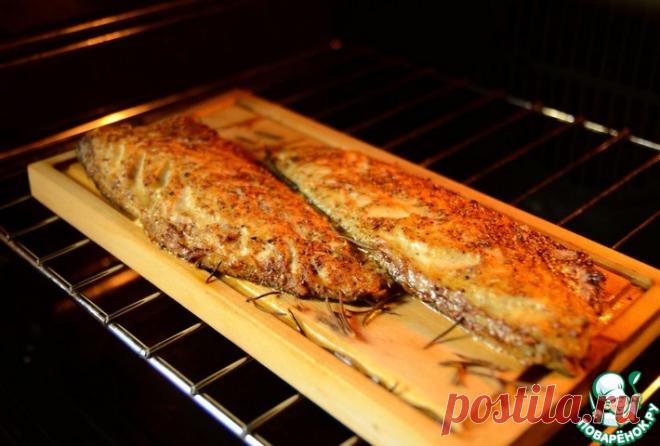 Скумбрия, запеченная в духовке на гриль-доске Кулинарный рецепт