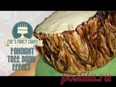 Fondant tree bark effect How To Tutorial Zoes Fancy Cakes
