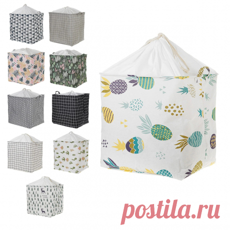 Large folding laundry basket with lid toy storage baskets bin for kids dog toys clothes organizer Sale - Banggood.com