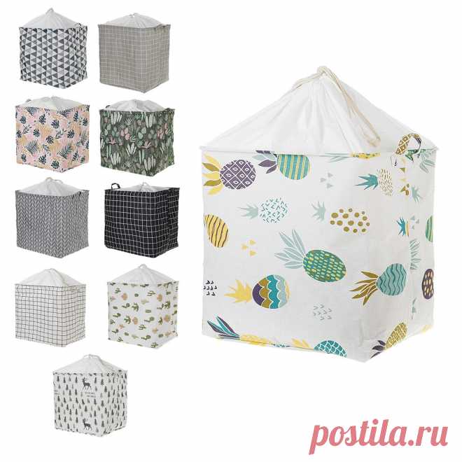 Large folding laundry basket with lid toy storage baskets bin for kids dog toys clothes organizer Sale - Banggood.com