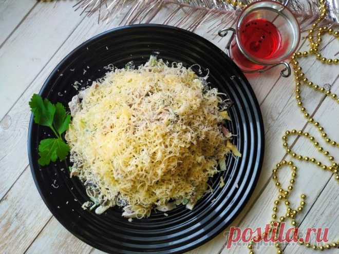Вкусный салат с языком, всегда в моем меню на праздники