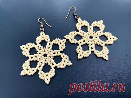 DI Y Beaded Flower Earrings || How to make Beaded Earrings