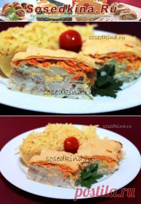 Отварное филе рыбы запеченное под взбитыми белками.