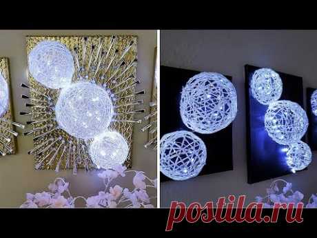 DIY 3D YARN WALL DECOR |EASY HOME DECORATING IDEA 2019