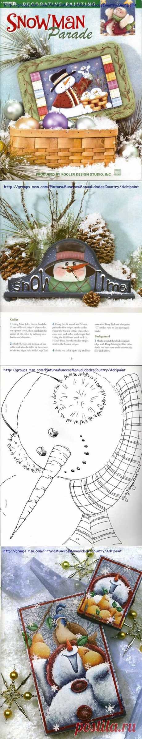 Рисуем снеговичков..