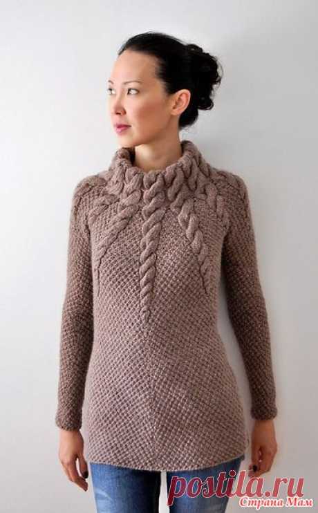 Пуловер с кокеткой косами &quot;Twelve Cables pullover&quot;