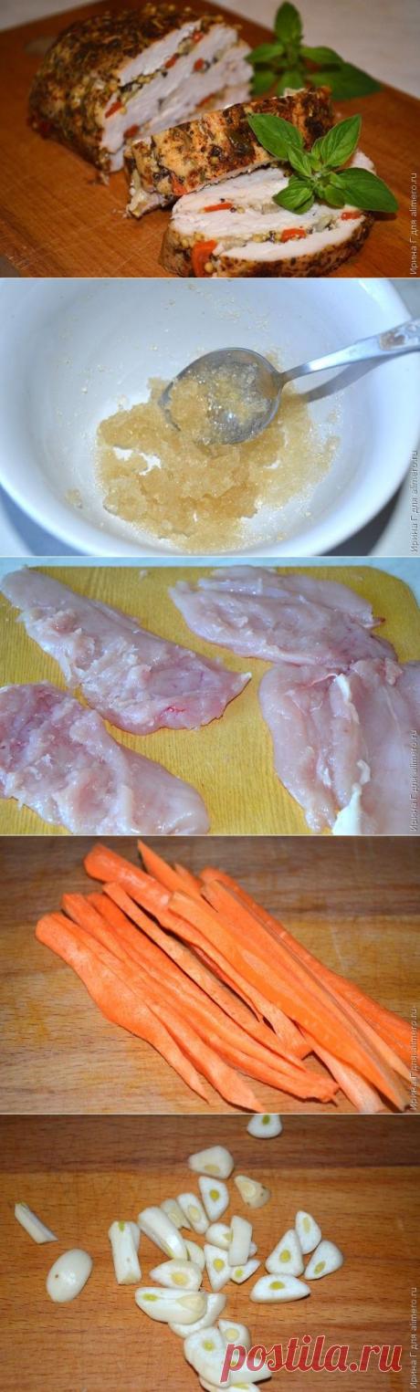 ЗАПЕЧЕННАЯ КУРИНАЯ ГРУДКА "А-ЛЯ БУЖЕНИНА".только рулетом надо свернуть