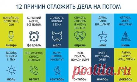 12 причин ОТЛОЖИТЬ ВСЕ ДЕЛА (70) Елена Андреевна