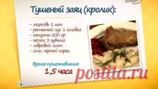 Тушеный кролик в брусничном соусе (Поедем! поедим!)