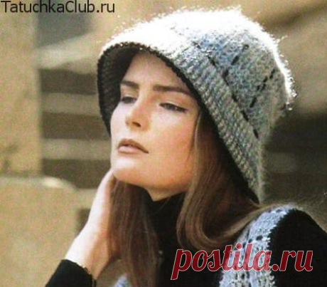Теплая женская шляпка крючком — уютная и романтичная