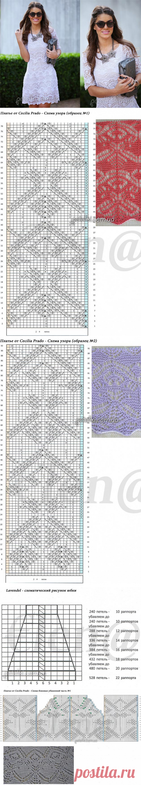 Платье от Cecilia Prado. Схемы, описание