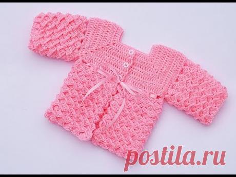 Chambrita, saco o  jersey primera puesta Muy facil Majovel crochet