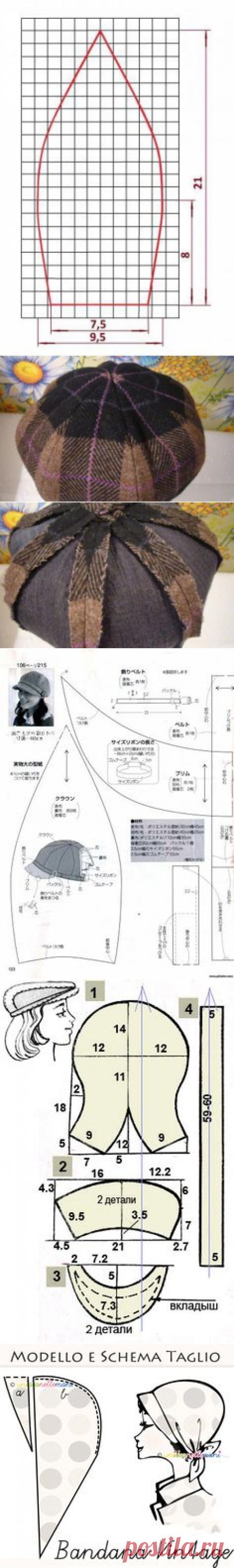 Головные уборы. Как сшить берет. | Сами с усами | Sewing _ clothes _ patterns_Шитье_Одежда_Выкройки | Постила