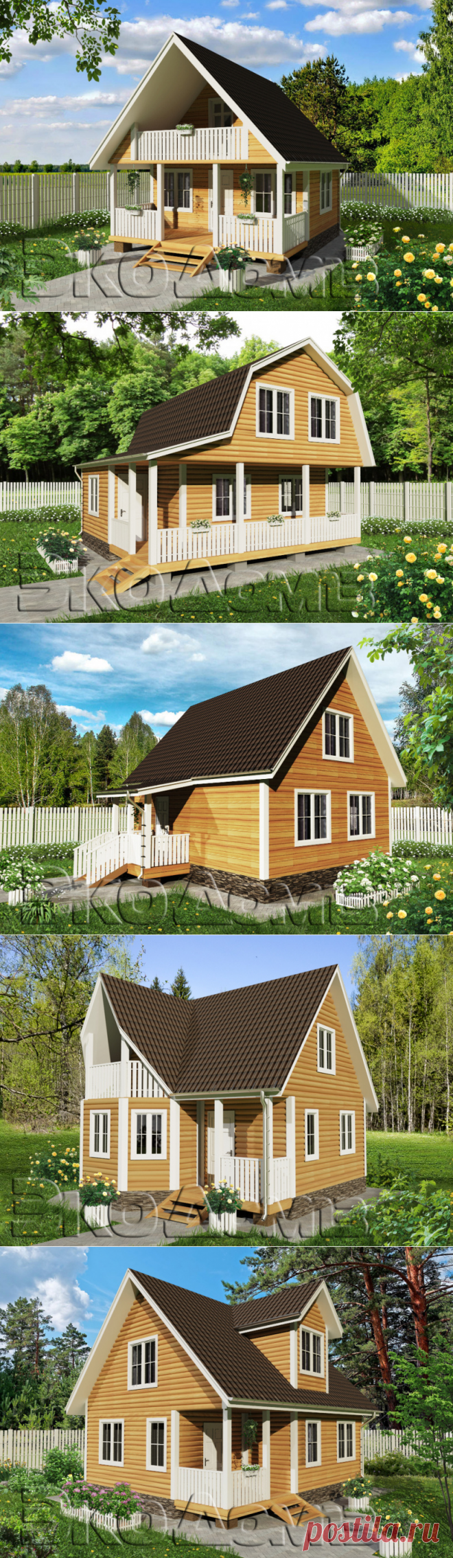 Дома из бруса с мансардой под ключ в Саранске: проекты и цены | ЭкоДом 13