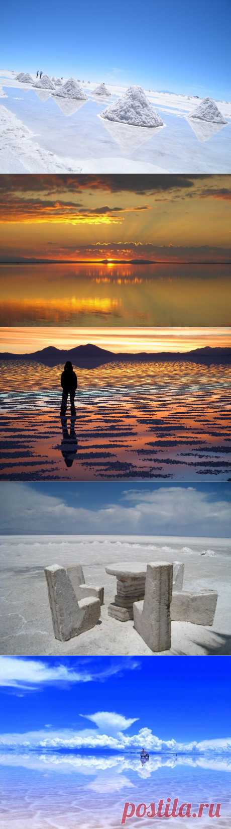 Солончак Уюни (Salar de Uyuni)-природное зеркало Земли | В мире интересного