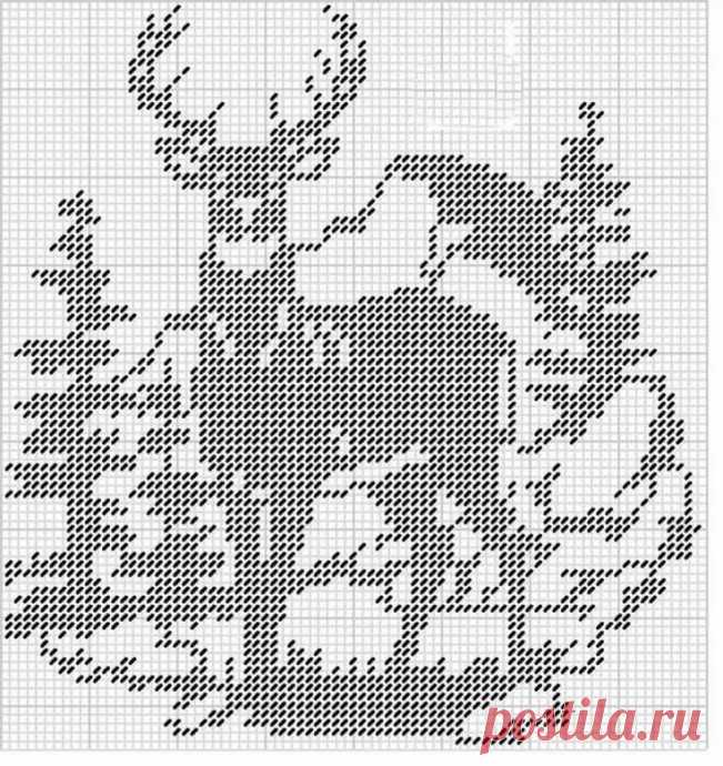 Схемы вязаных картин крючком - 82 фото