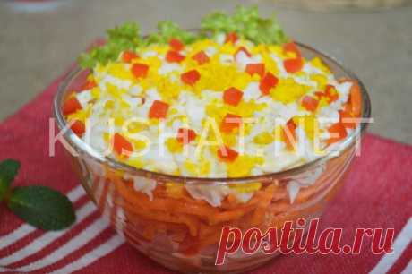 Слоеный салат с курицей и корейской морковью. Пошаговый рецепт с фото - Кушать нет