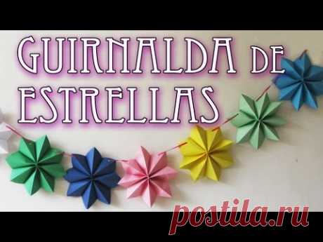 Manualidades para decorar - Guirnalda de estrellas - Manualidades para todos