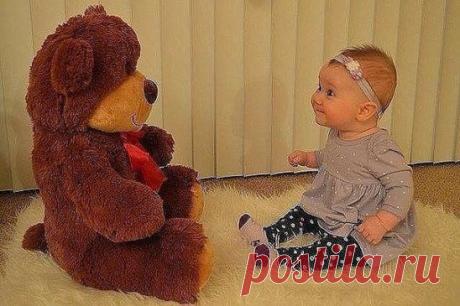 Маша и медведь. Первая встреча. 😃 😚
