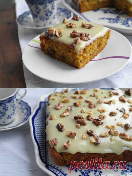 Просто и вкусно: Тыквенные квадраты с белым шоколадом и орехами.