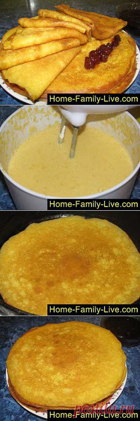 Кулинарные рецепты Тыквенные блинчики - пошаговый фоторецепт - блины из тыквы