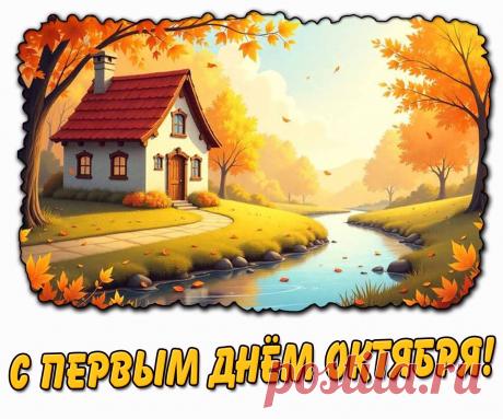 Картинка с первым днём октября
Ещё больше картинок на сайте pozdravims.ru
