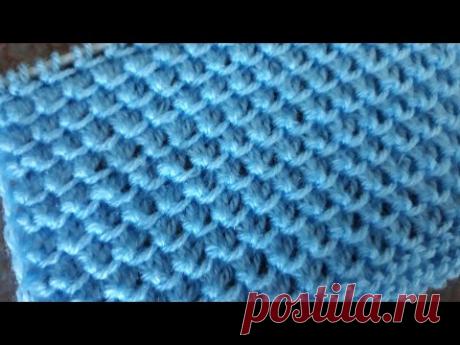 Замечательный узор спицами для детской кофточки, свитера, жилета, пледа. - YouTube