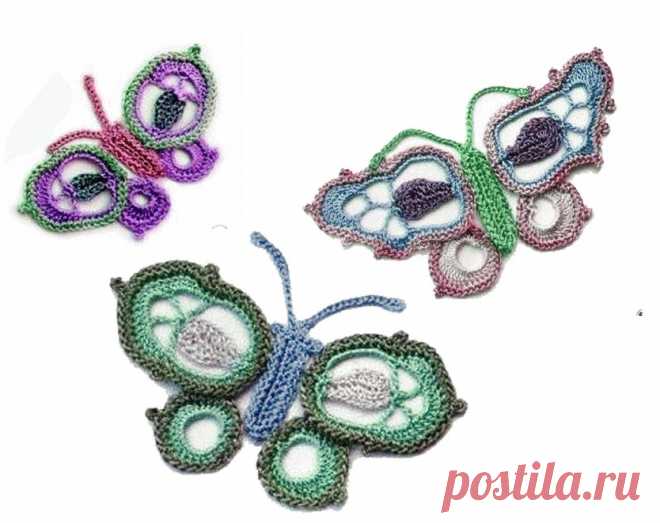 Схемы бабочек крючком. Вязание крючком. Узоры | Лаборатория домашнего хозяйства
