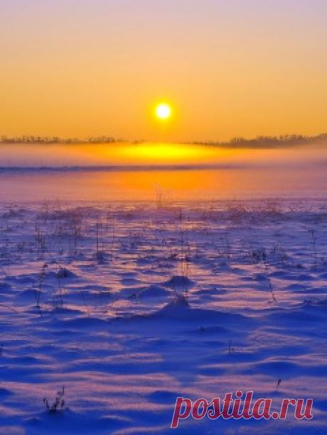 Скачать 240x320 Поле, горизонт, снег, трава, закат обои, картинки Mobile Phone 240x320