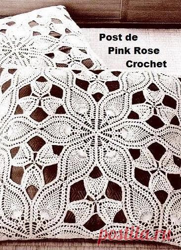 Вязаная подушка крючком