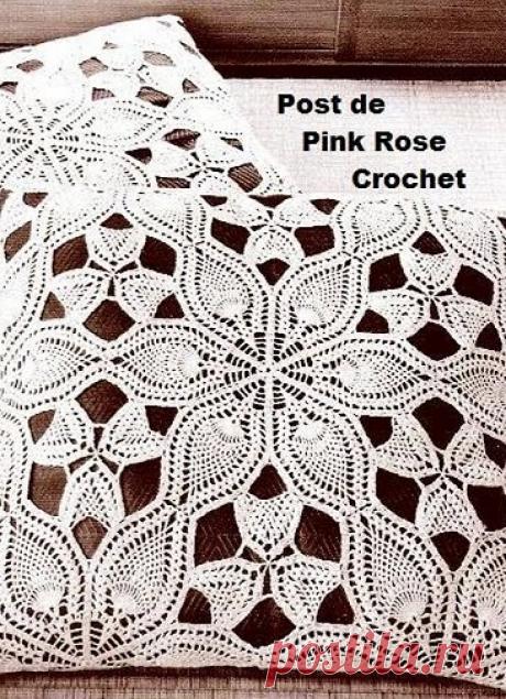 Вязаная подушка крючком