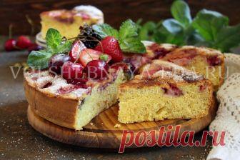 Шарлотка с ягодами рецепт с фото | Волшебная Eда.ру